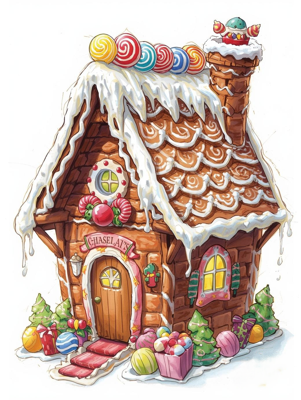 Paint by Number Heavenly Gingerbread House