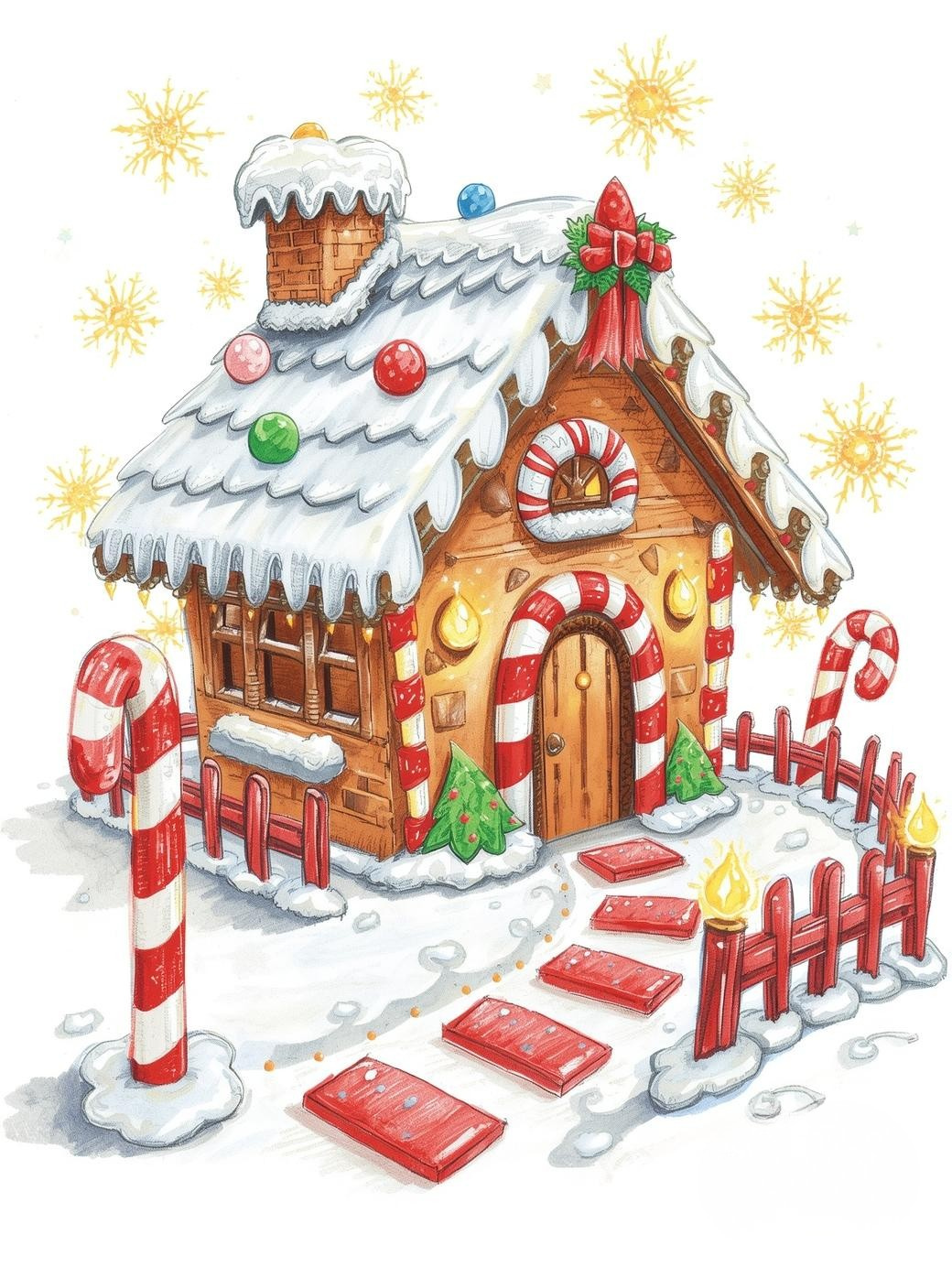 Paint by Number Nutmeg Gingerbread House