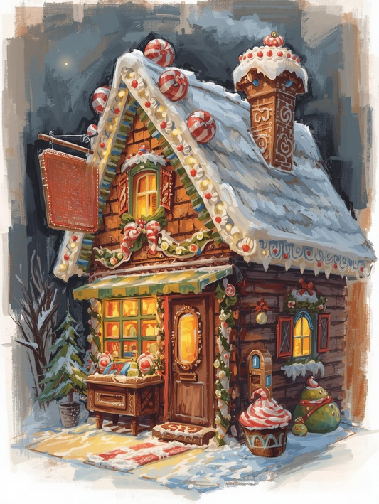 Paint by Number Winterlight Gingerbread House