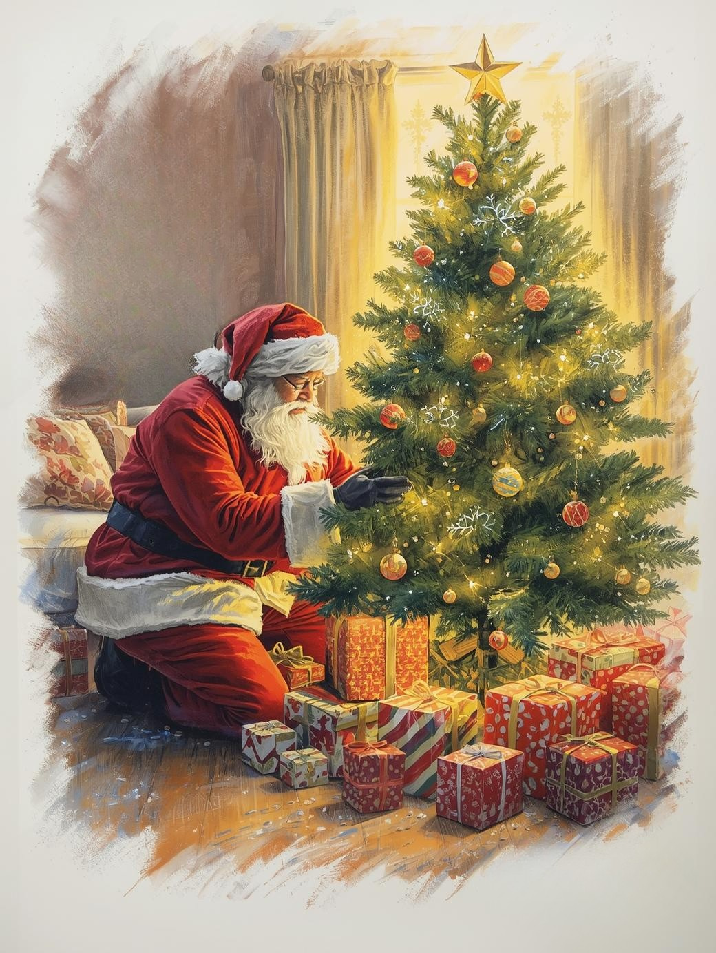 Paint by Number Visit from St. Nick