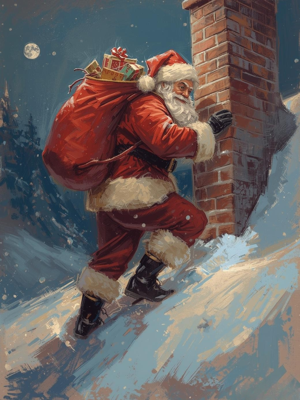 Paint by Number Christmas Eve Chimney Stop