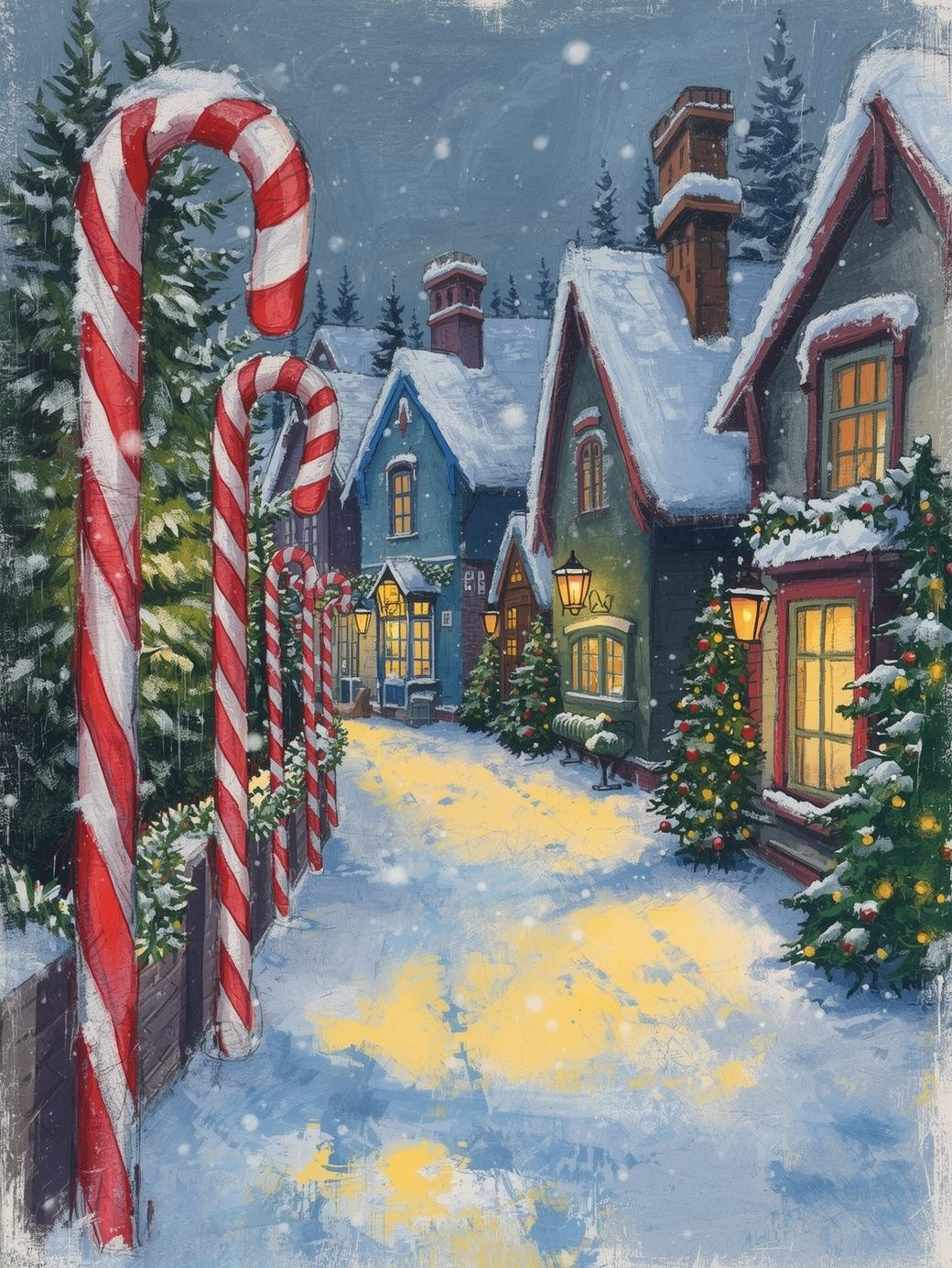 Paint by Number Enchanted Alpine Christmas Village