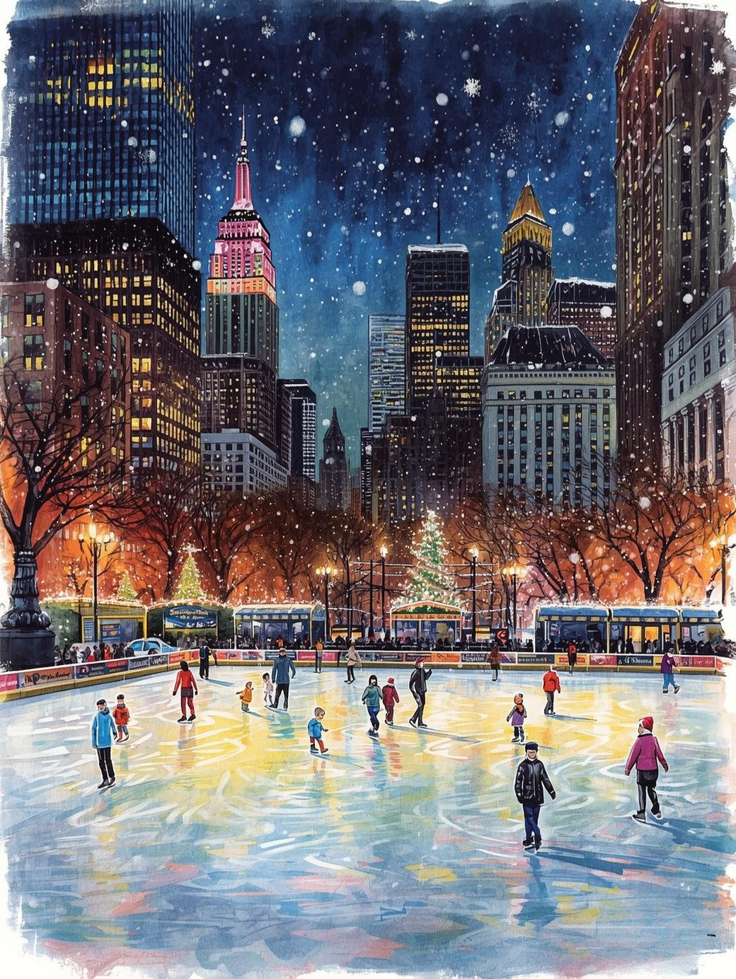 Paint by Number Holiday Magic on Ice