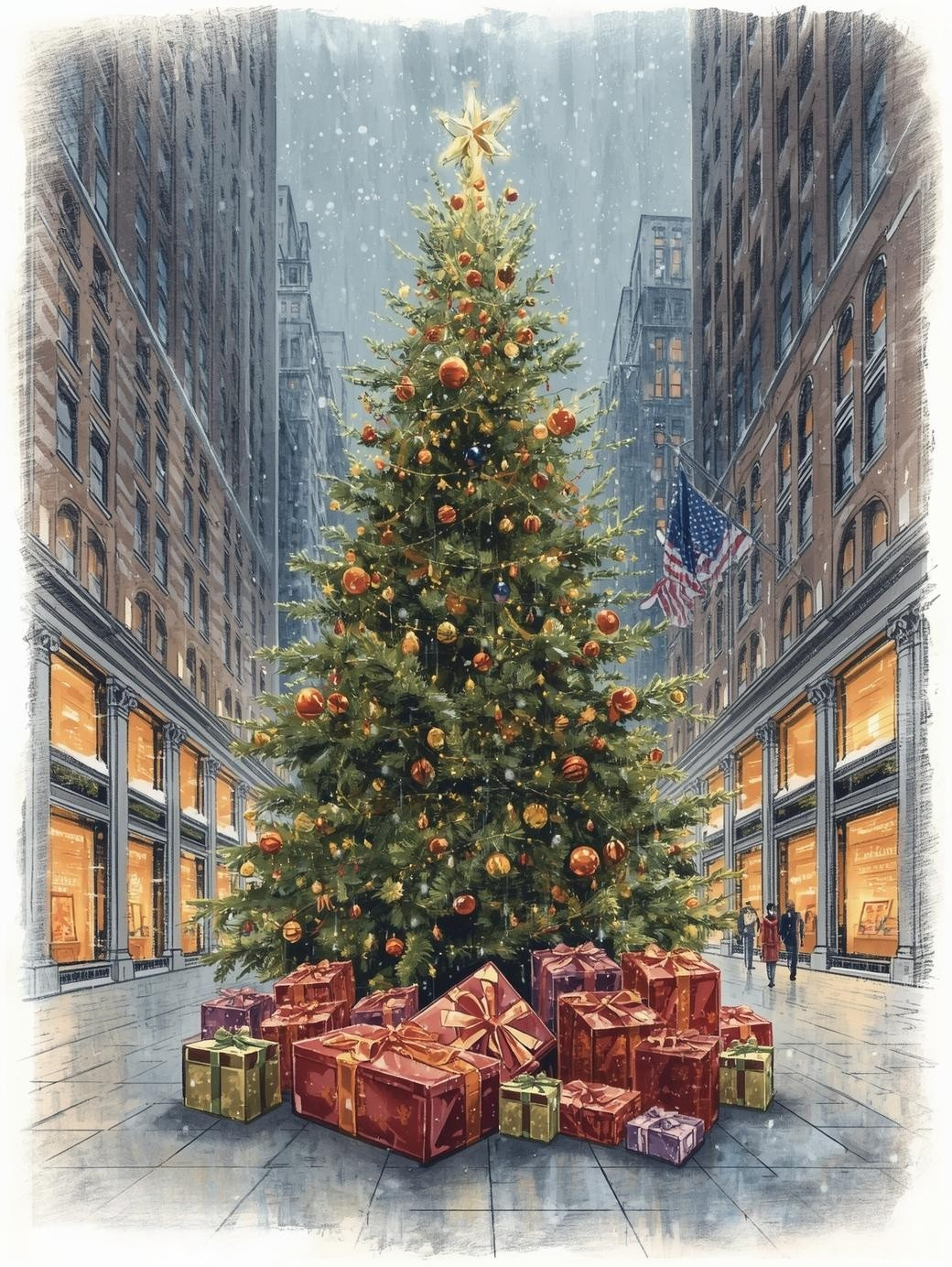 Paint by Number Heart of Christmas Square