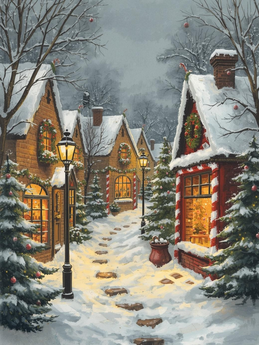 Paint by Number Winter Whispers Christmas Village