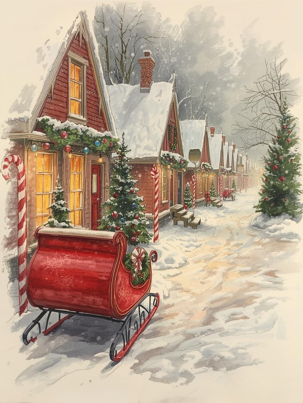 Paint by Number Sugarplum Village Glow