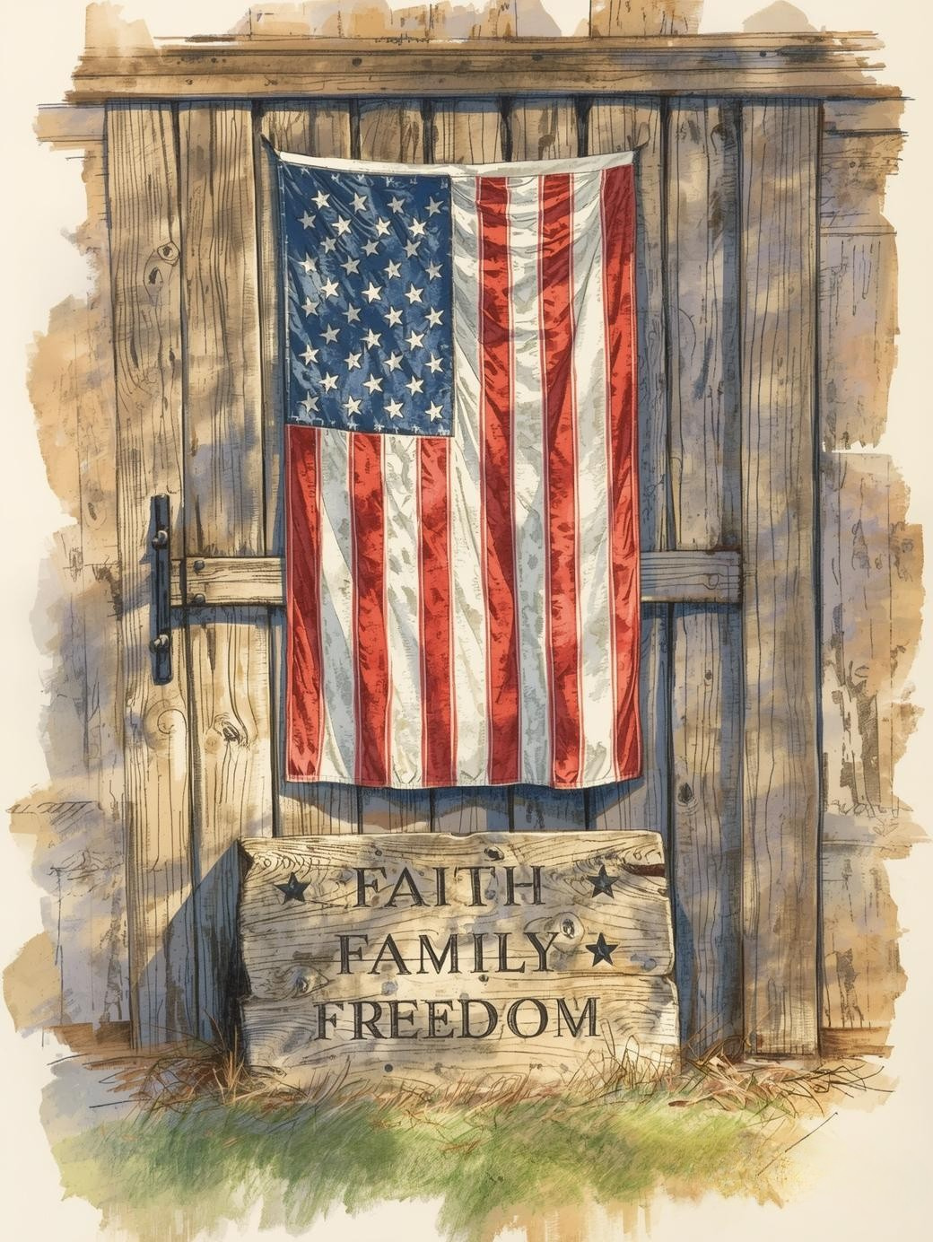 Paint By Number Glory Waving Proud