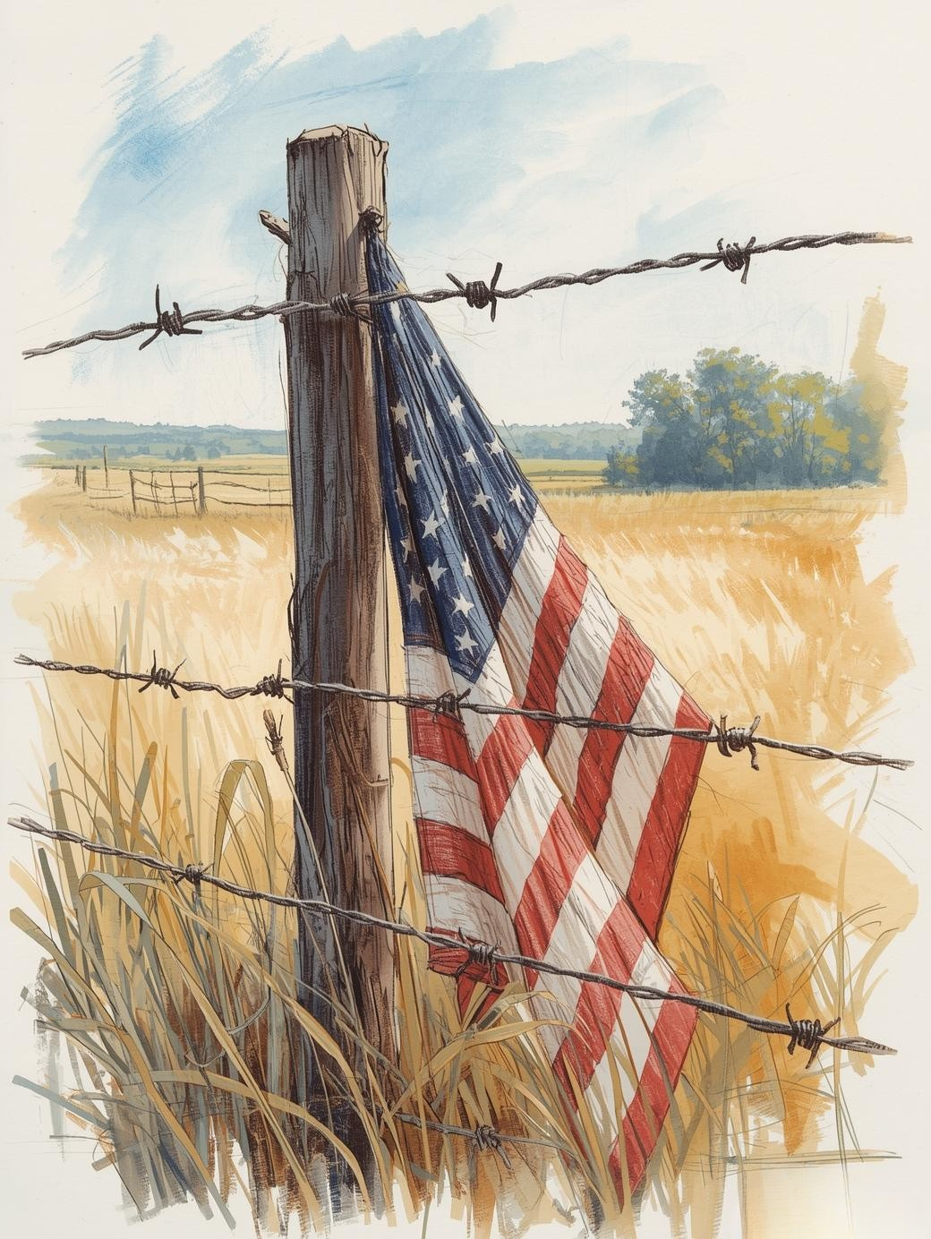 Paint By Number One Nation Under God