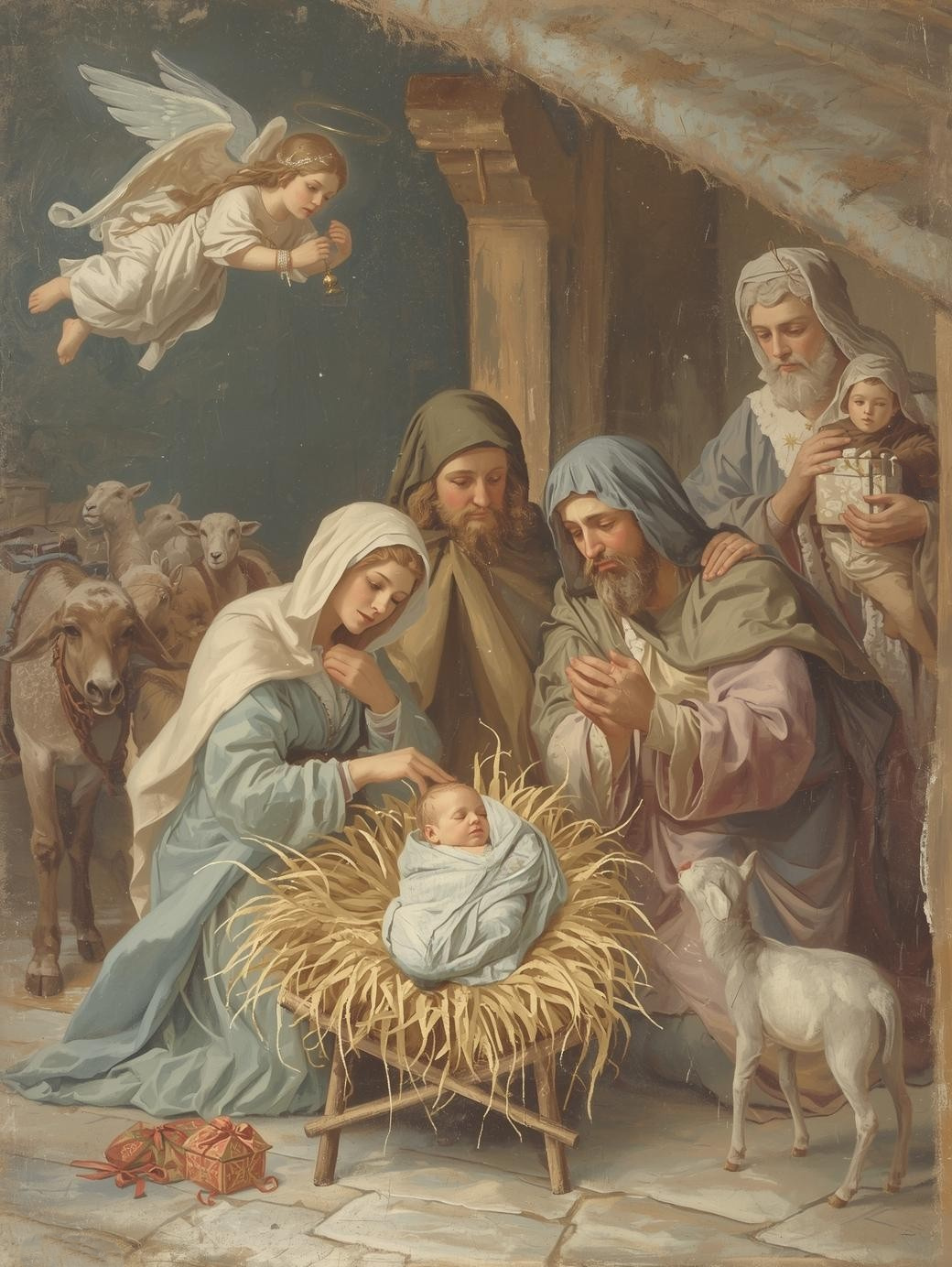 Nativity Holy Light Paint by Number