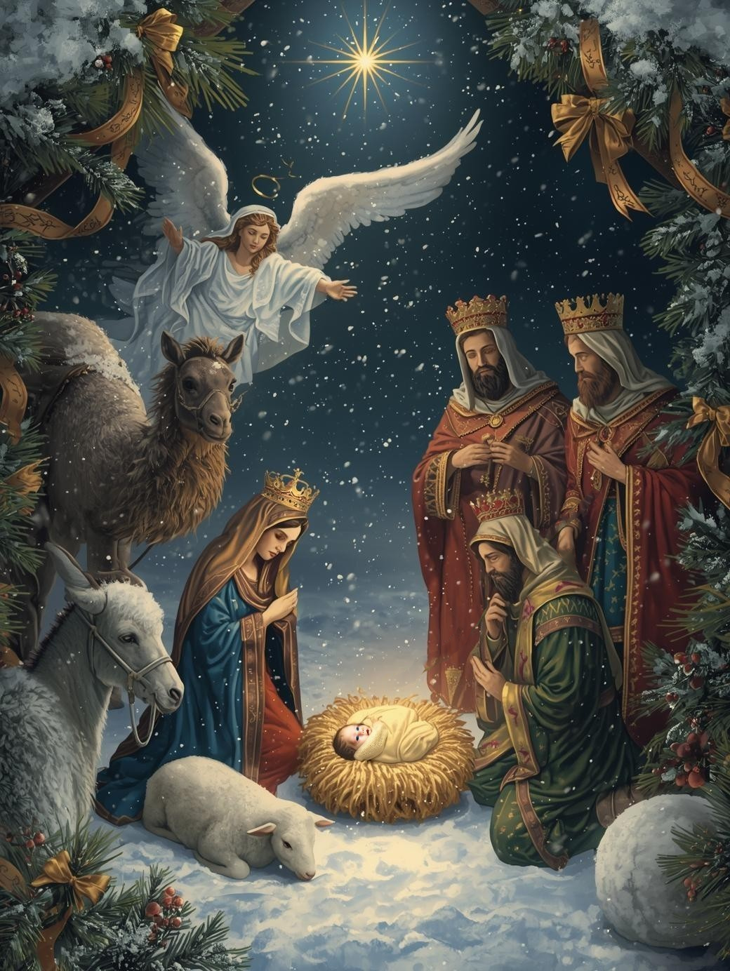 Christmas Nativity Paint by Number Kit