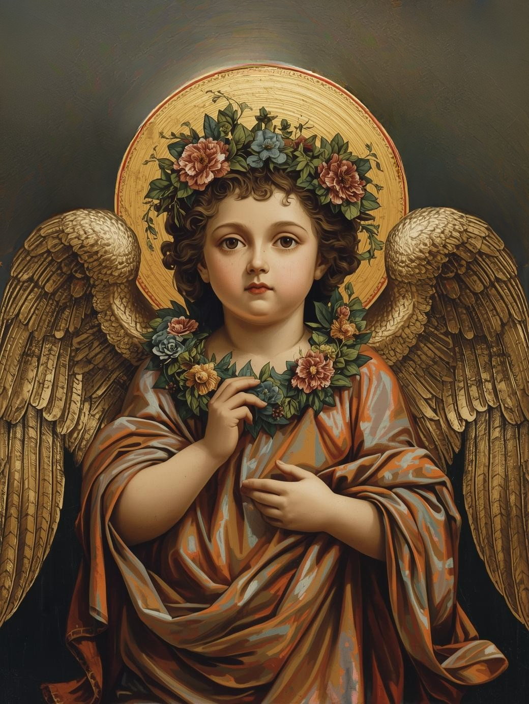 Beautiful Cherub Paint by Number