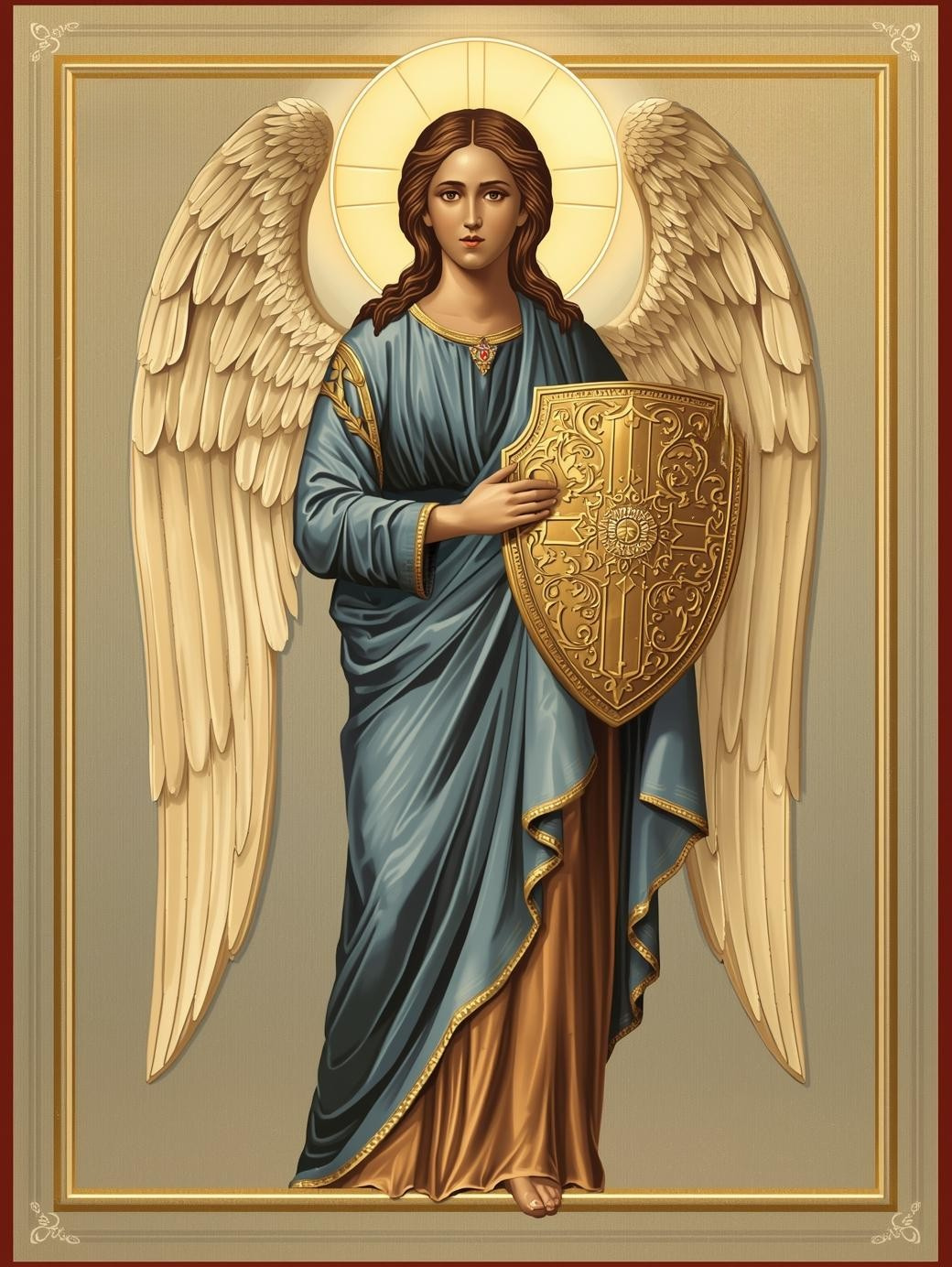 Heavenly Angel Protector Icon Paint by Number