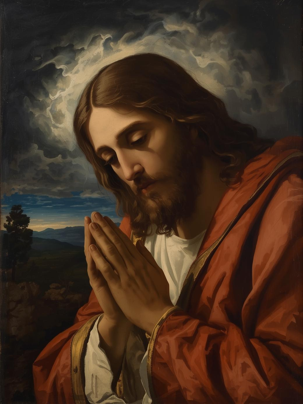 Jesus Praying in the Garden Paint by Number