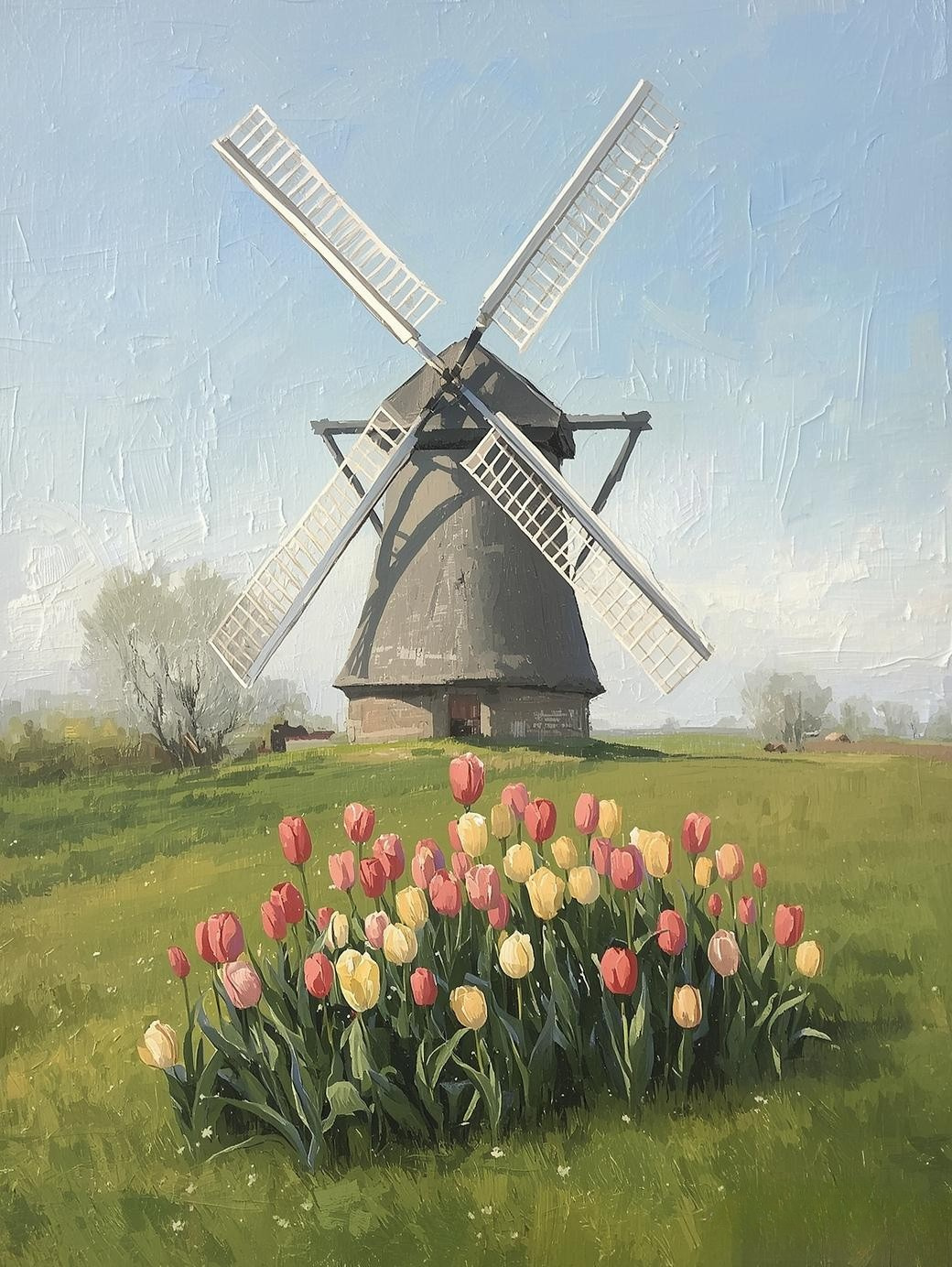 Easter Windmill Garden – Springtime Paint by Number Kit