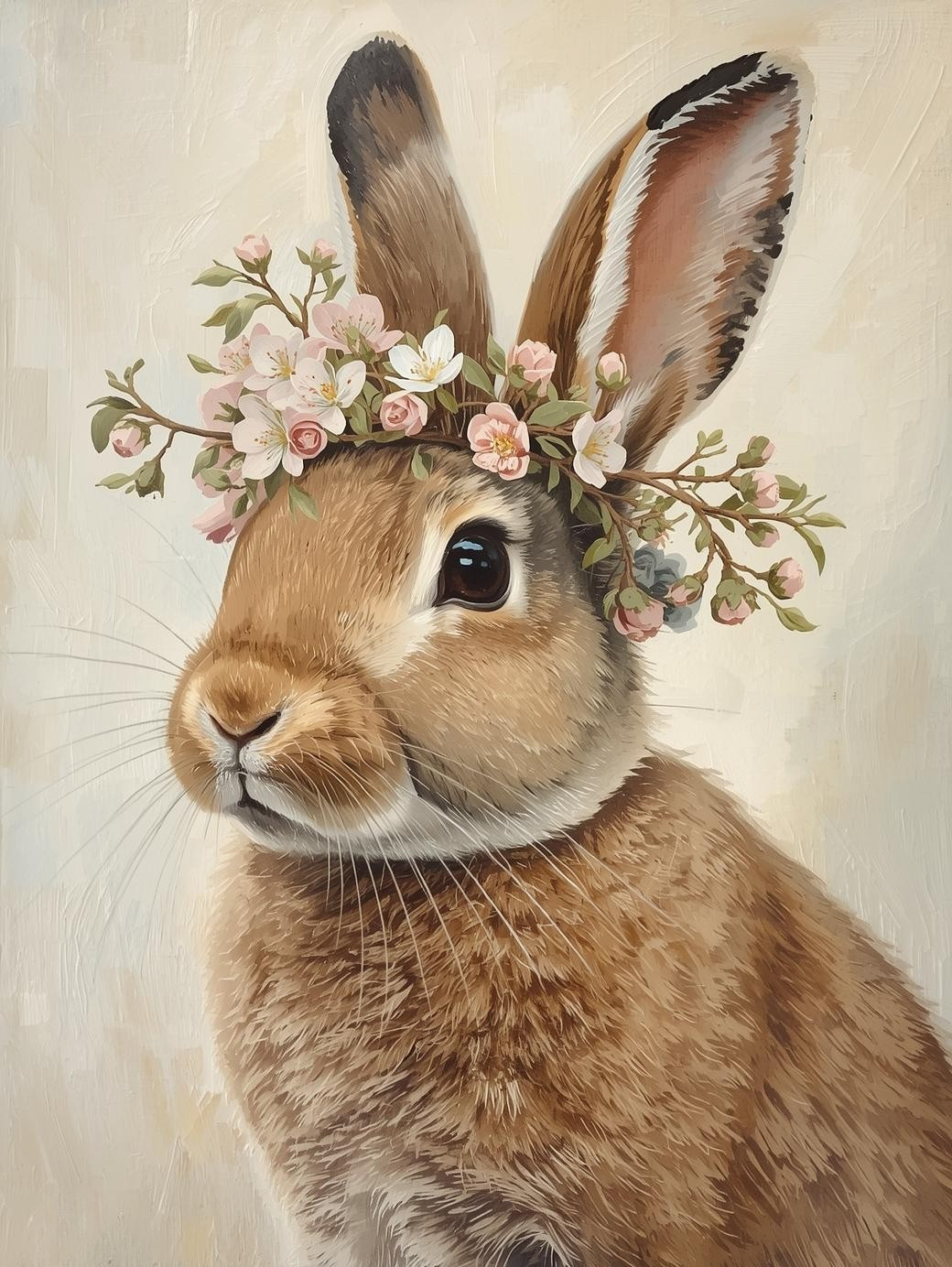 Springtime Meadow Bunny – Easter Paint by Number Art