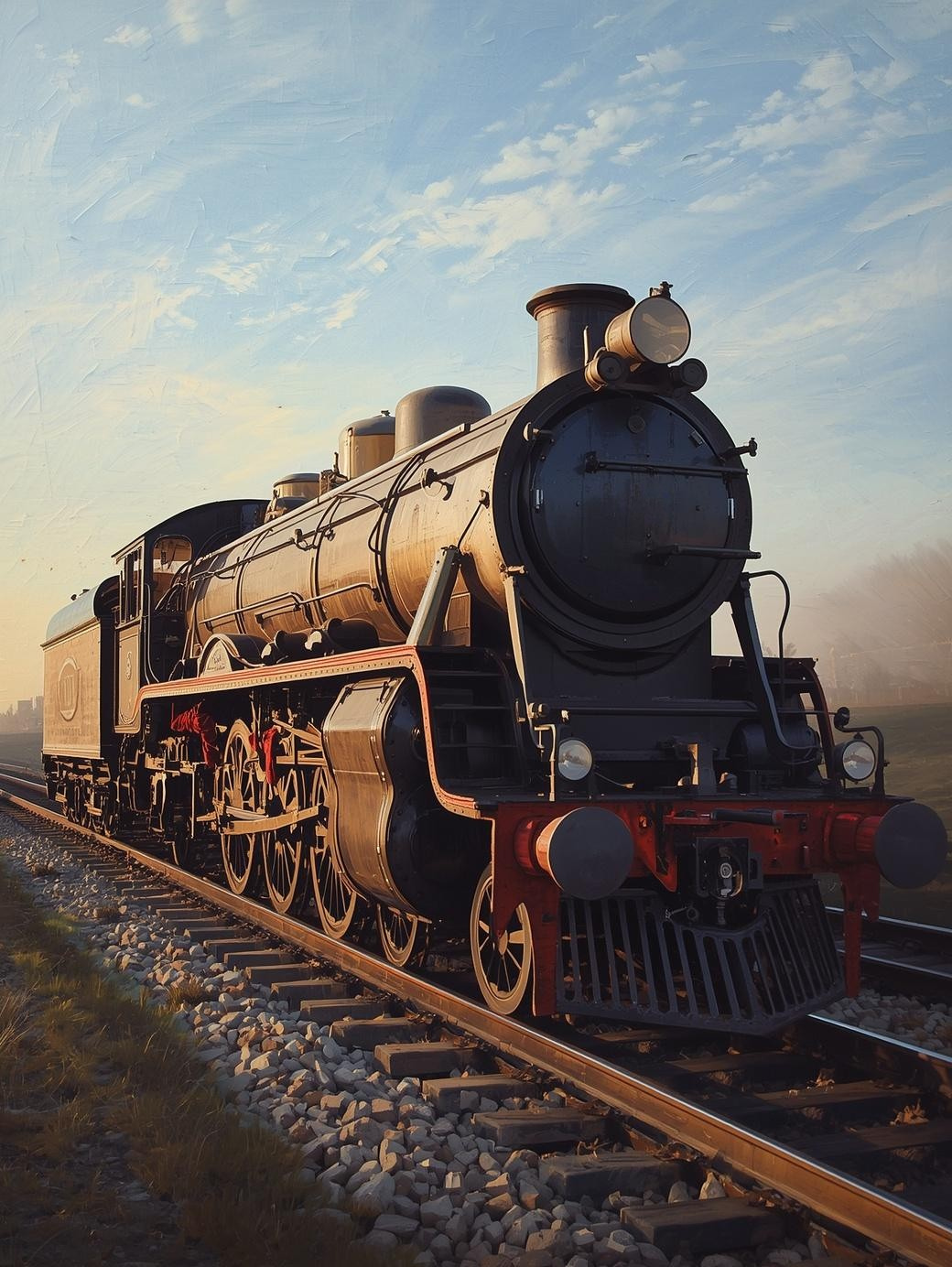 Paint by Number Steam Train Through Country Fields – Scenic Rural Paint by Number Canvas Kit