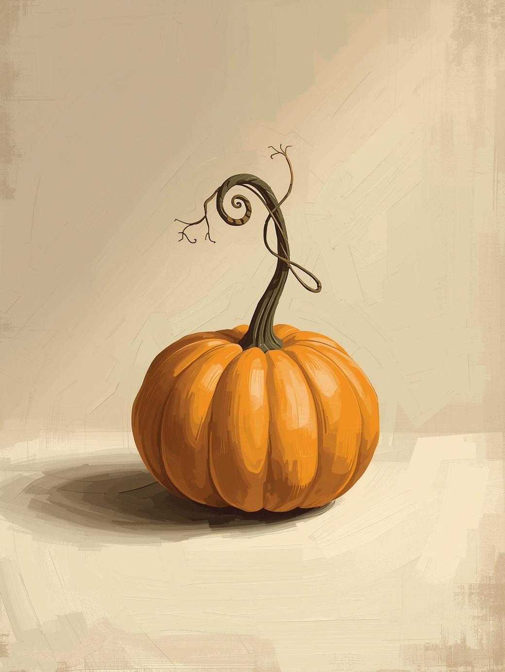 Paint by Number Simple Decorative Pumpkin – Cozy Canvas Paint by Number Kit