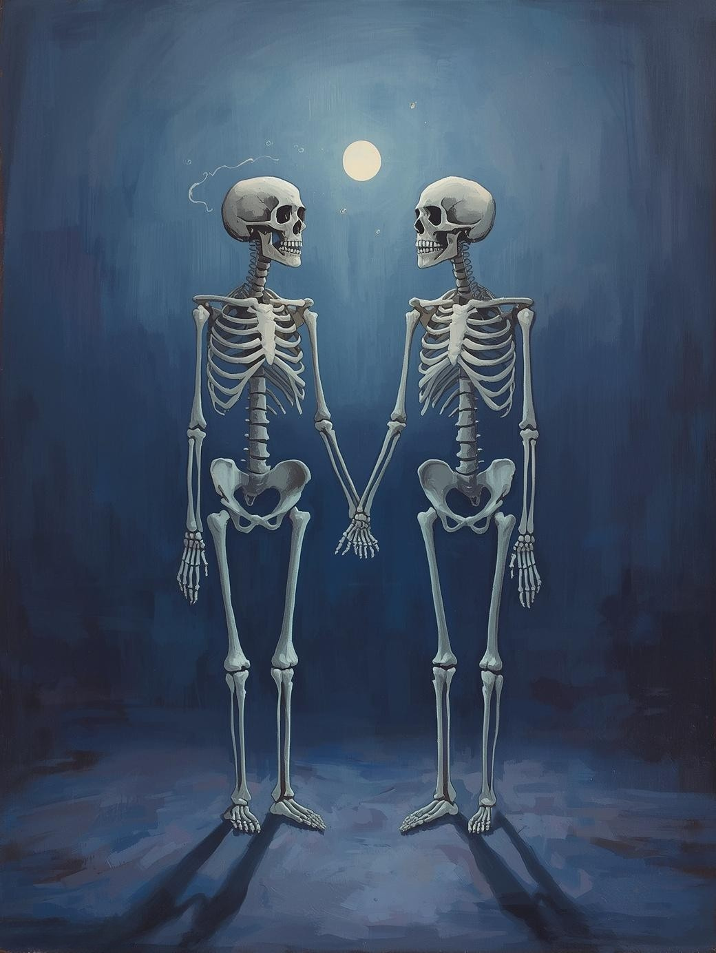 Paint by Number Moonlit Skeleton Couple – Romantic Paint by Number Kit for Adults