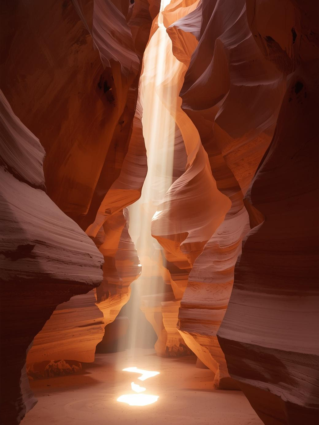 Paint by Number Slot Canyon with Sunlight Beams – Paint by Number Canvas Kit