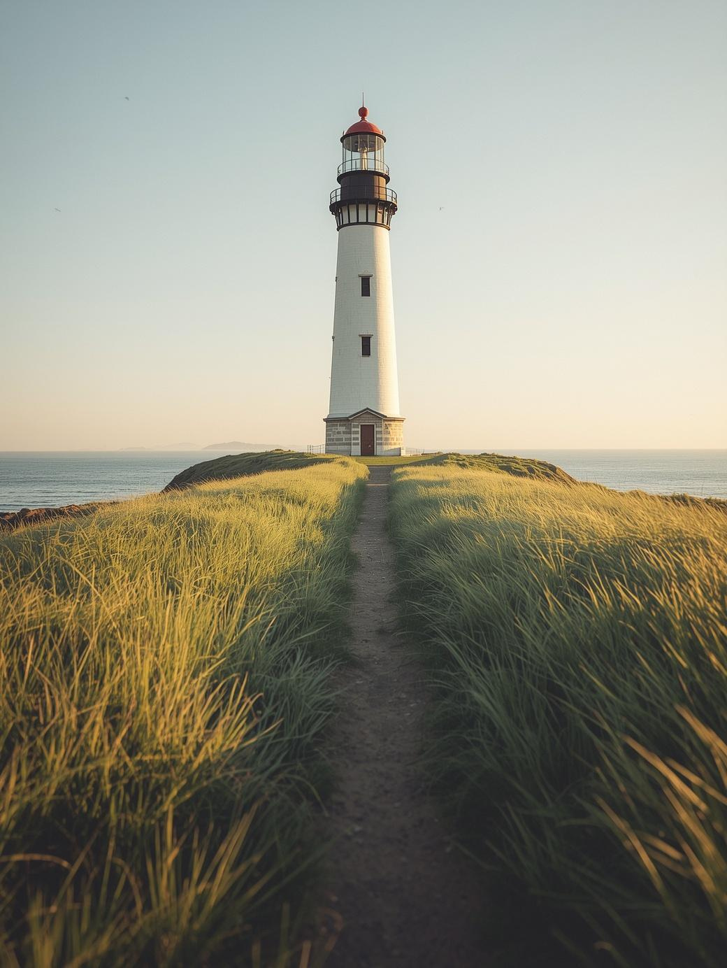 Paint by Number Pathway to the Lighthouse Across Golden Dunes – Scenic DIY Kit