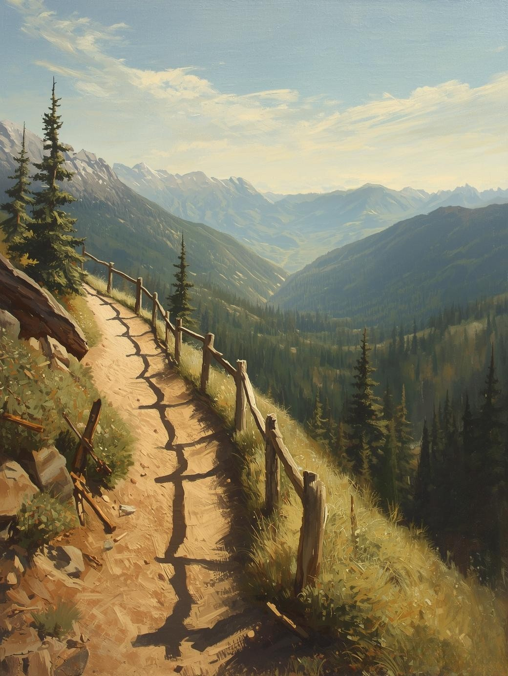 Paint by Number Scenic Mountain Trail Overlook - Paint by Number Kit for Adults