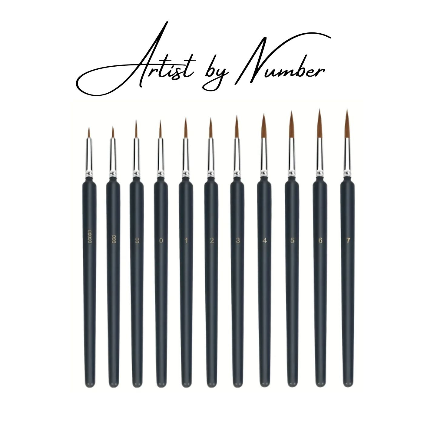 11 Piece Premium Fine Detail Artist Brushes