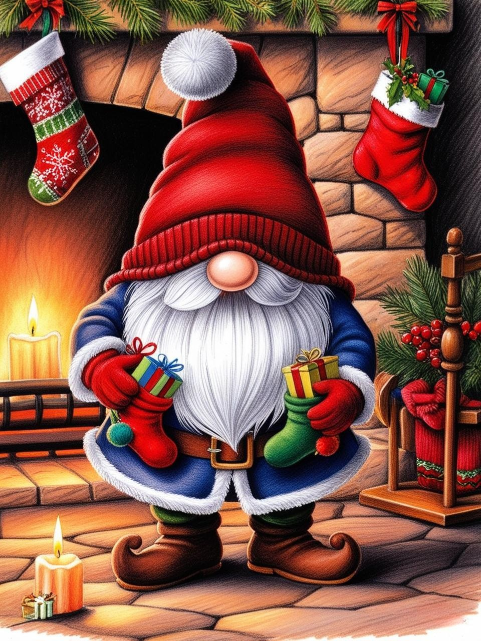 Paint by Number Joyful Tidings Gnome