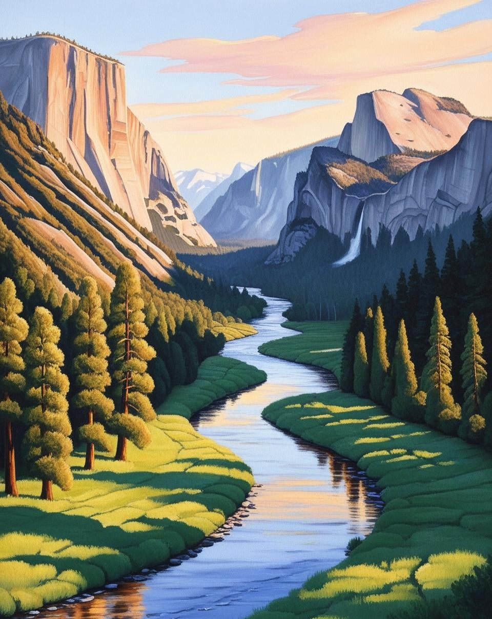 Paint by Number Yosemite National Park (California) Scenic Views of Yosemite National Park