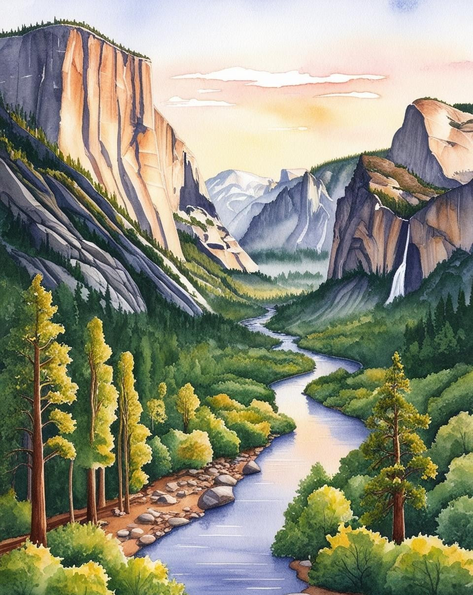 Paint by Number Yosemite National Park (California) Nature’s Wonders in Yosemite