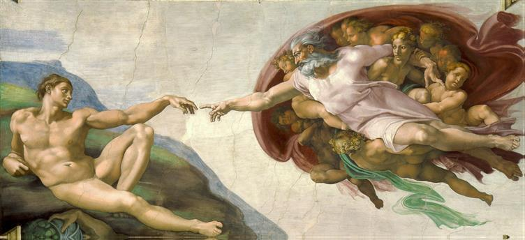 The Creation of Adam by Michelangelo Paint By Number