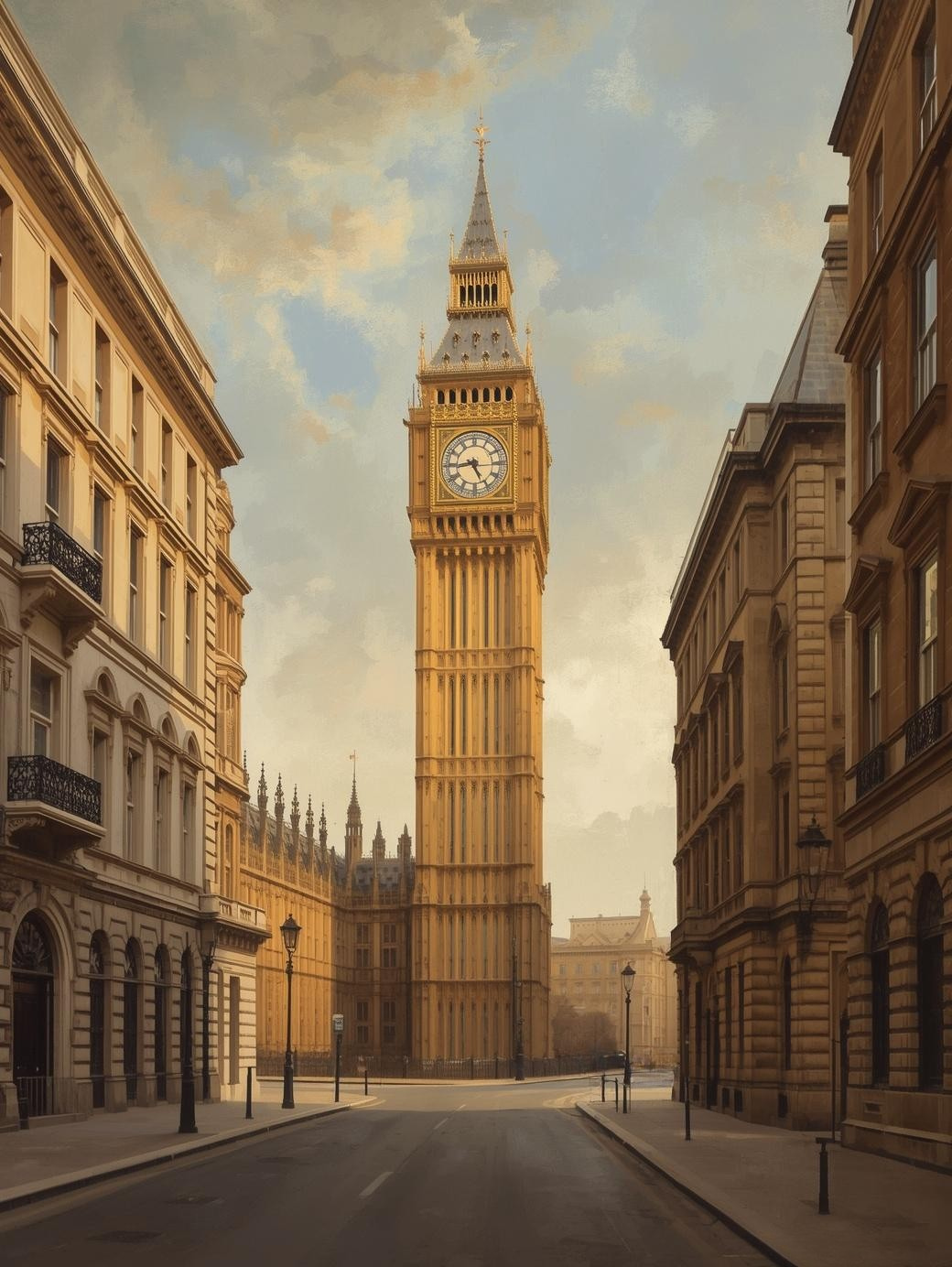 Paint by Number Big Ben Street View in London – Paint by Number Kit
