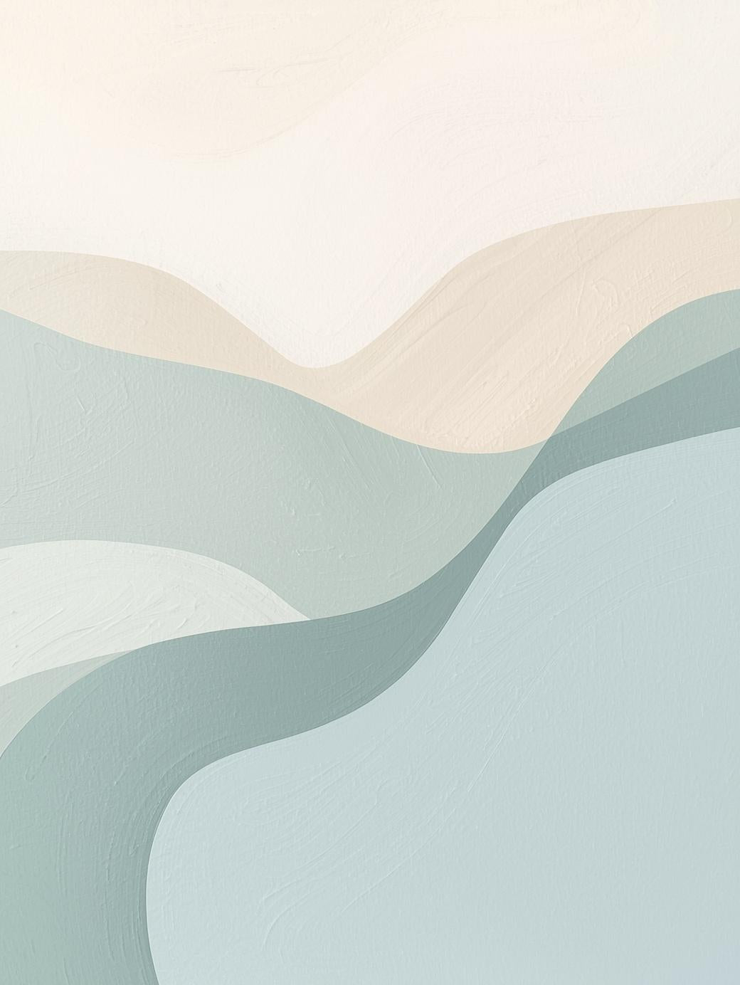 Paint by Number Coastal Breeze – Minimal Beach Wave Wall Art Kit for Adults