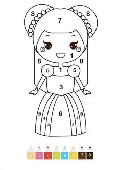 Free Color By Number Video Game Princess