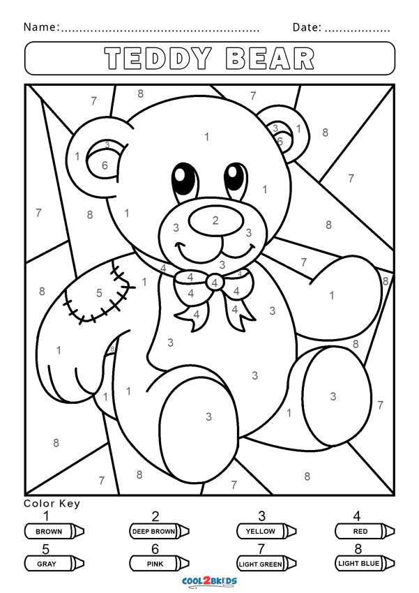 Free Color By Number Teddy Bear – Artist By Number free-color-by-number-teddy-bear-artist-by-number