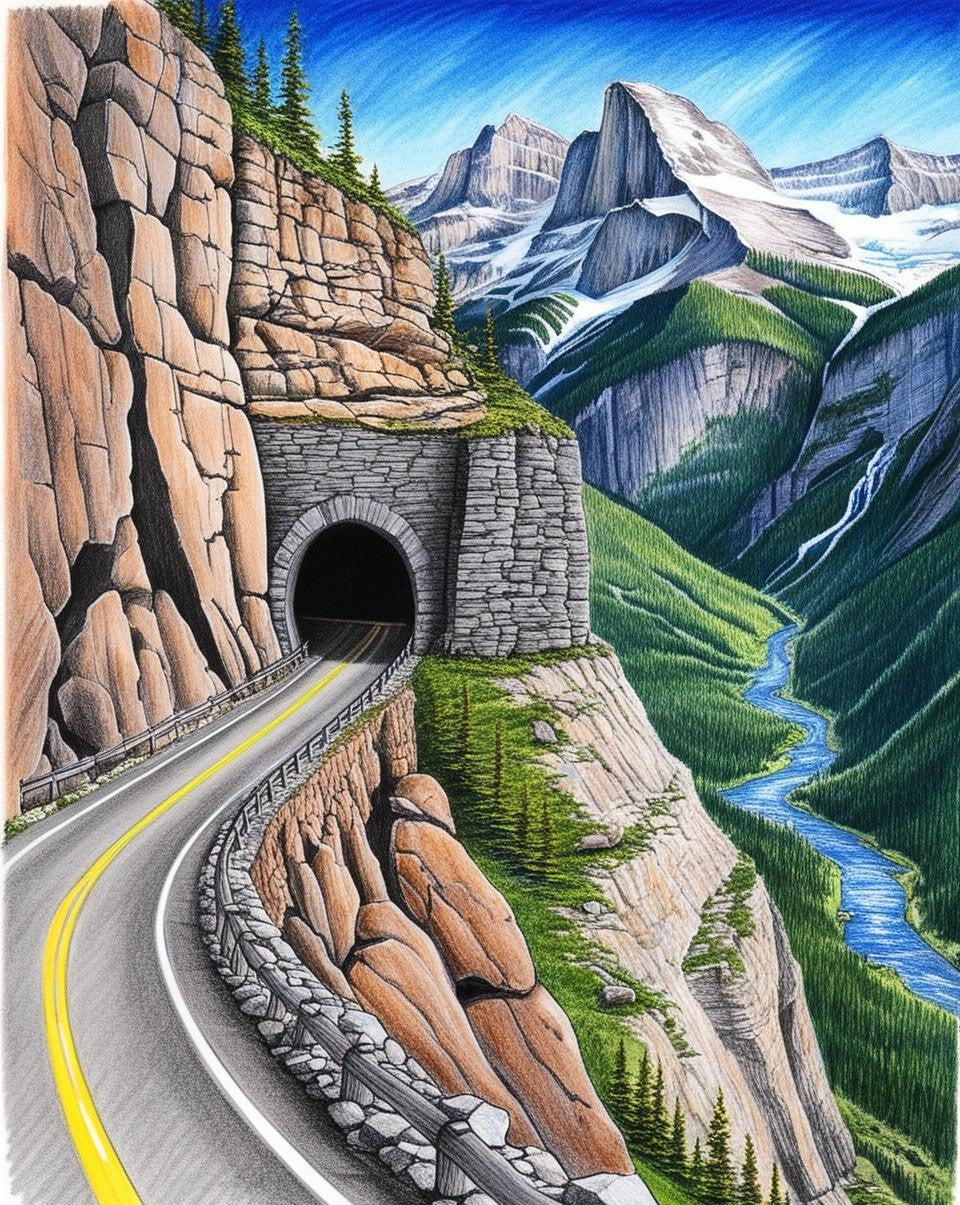 Paint by Number Glacier National Park (Montana) Majestic Views of Glacier National Park