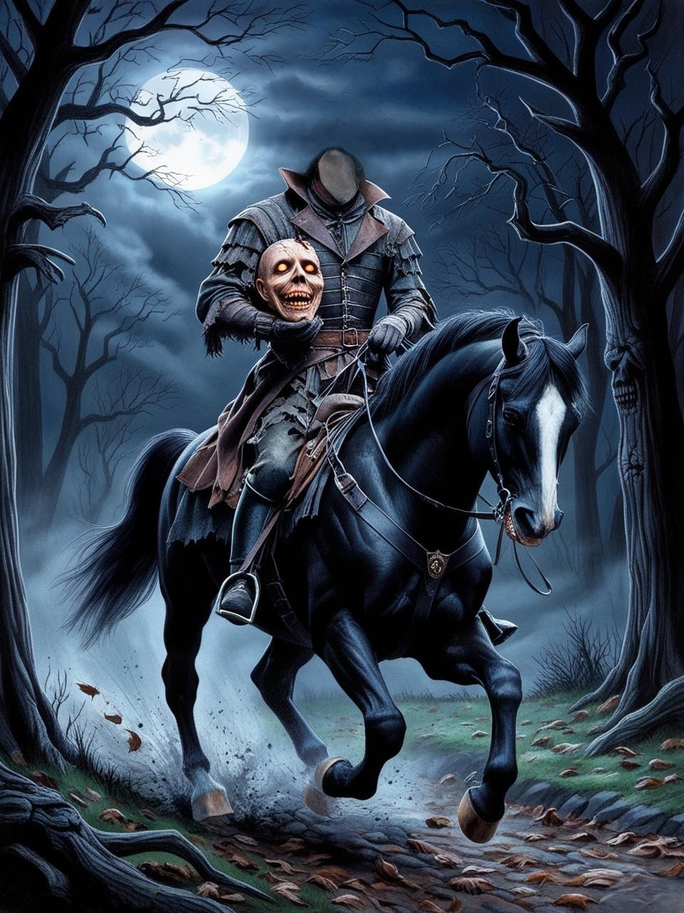 Paint by Number Abyss Rider: The Headless Horseman’s Curse