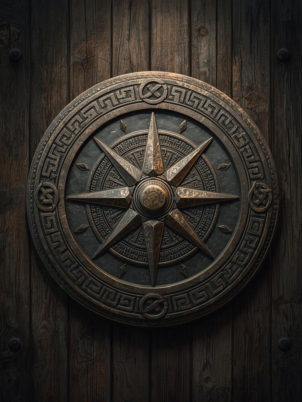 Paint by Number Viking Compass Rune Symbol – Adult DIY Wall Art Canvas