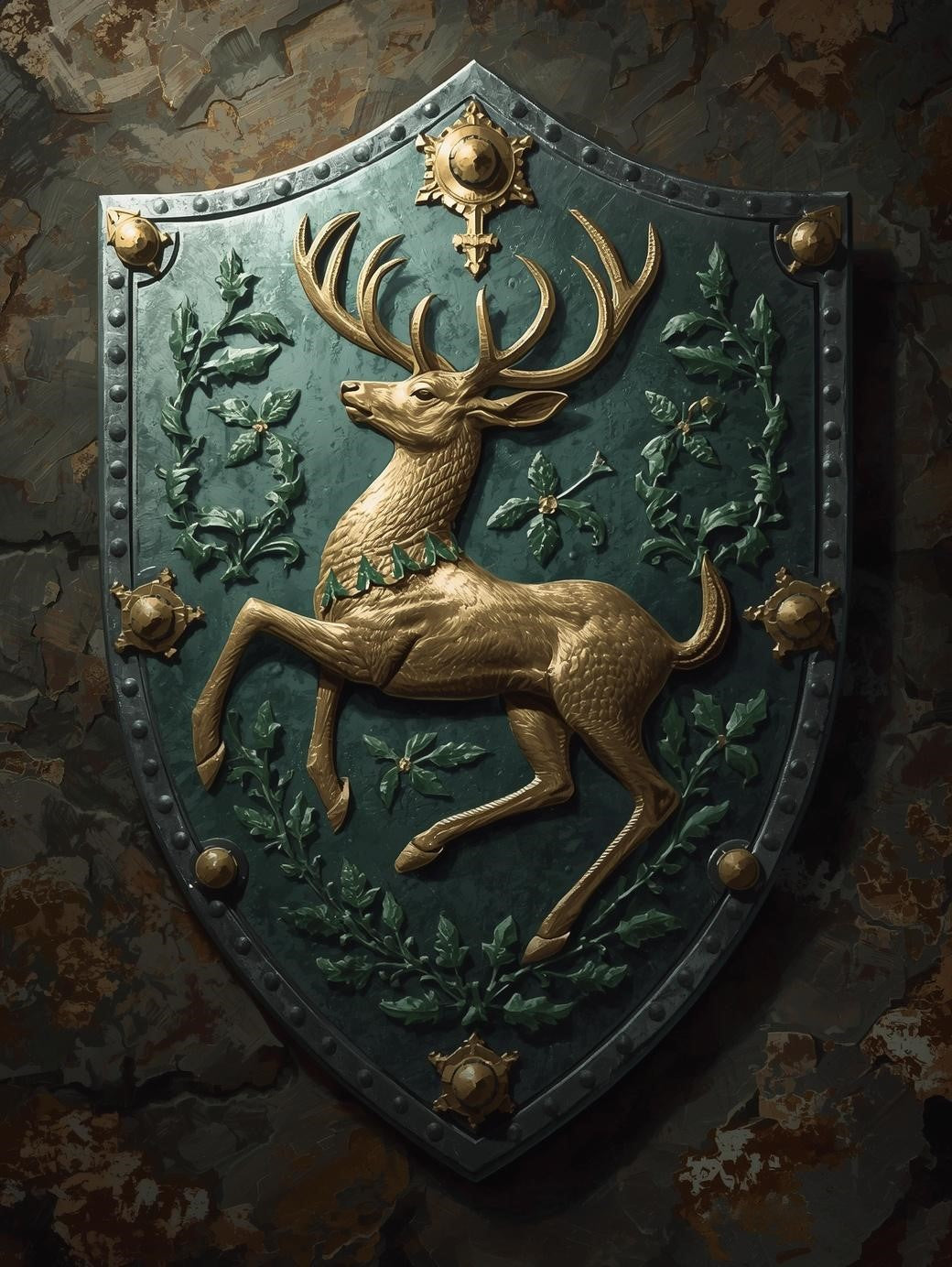 Paint by Number Royal Stag Heraldic Shield – Paint by Number for Adults