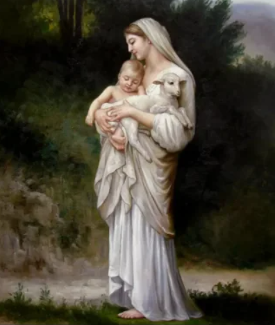 Paint By Number Mary and Baby Jesus-Bouguereau