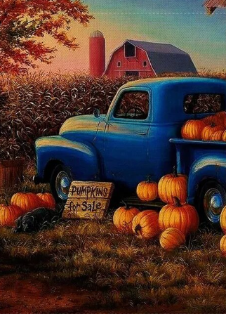 Paint By Number Pumpkin Farm