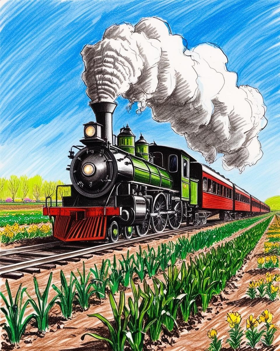 Paint By Number Legendary Steam Train