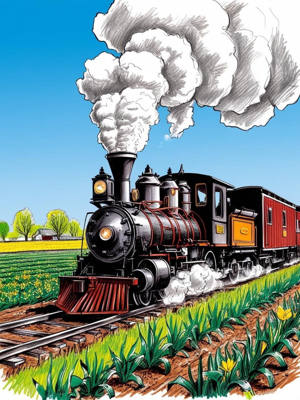 Paint By Number Historic Rail Icon