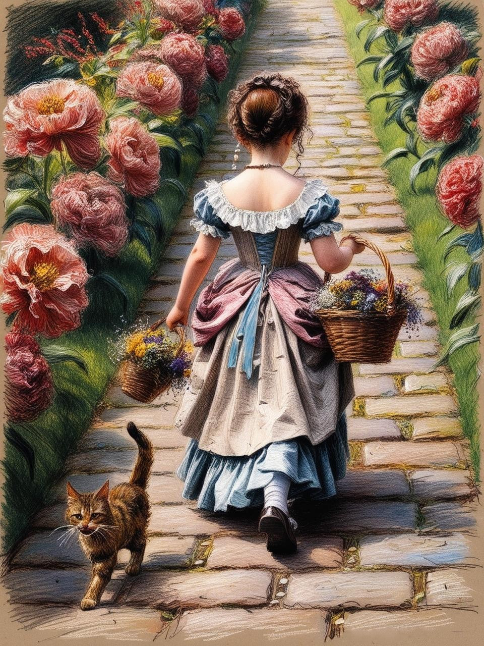 Paint by Number Graceful Steps Through the Garden