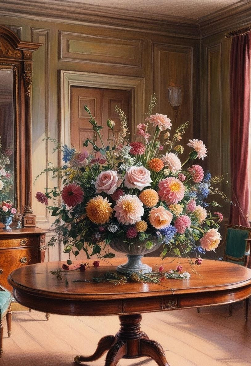 Paint by Number Antique Blossoms