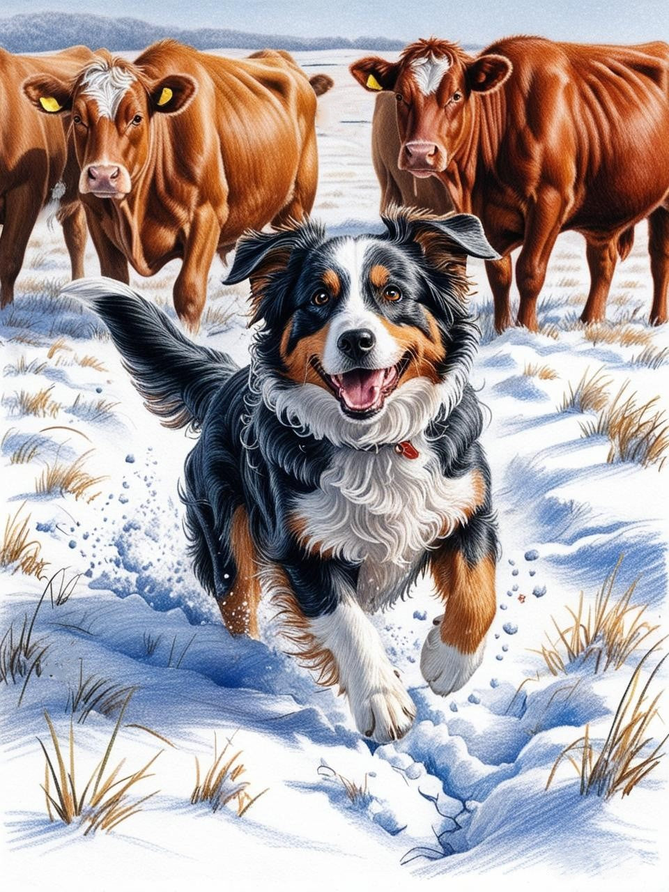 Paint by Number Loyal Aussie Shepherd