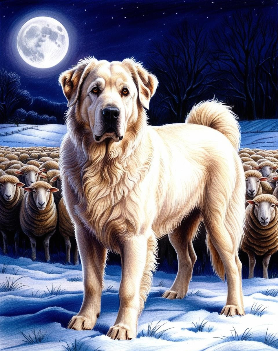 Paint by Number Majestic Great Pyrenees