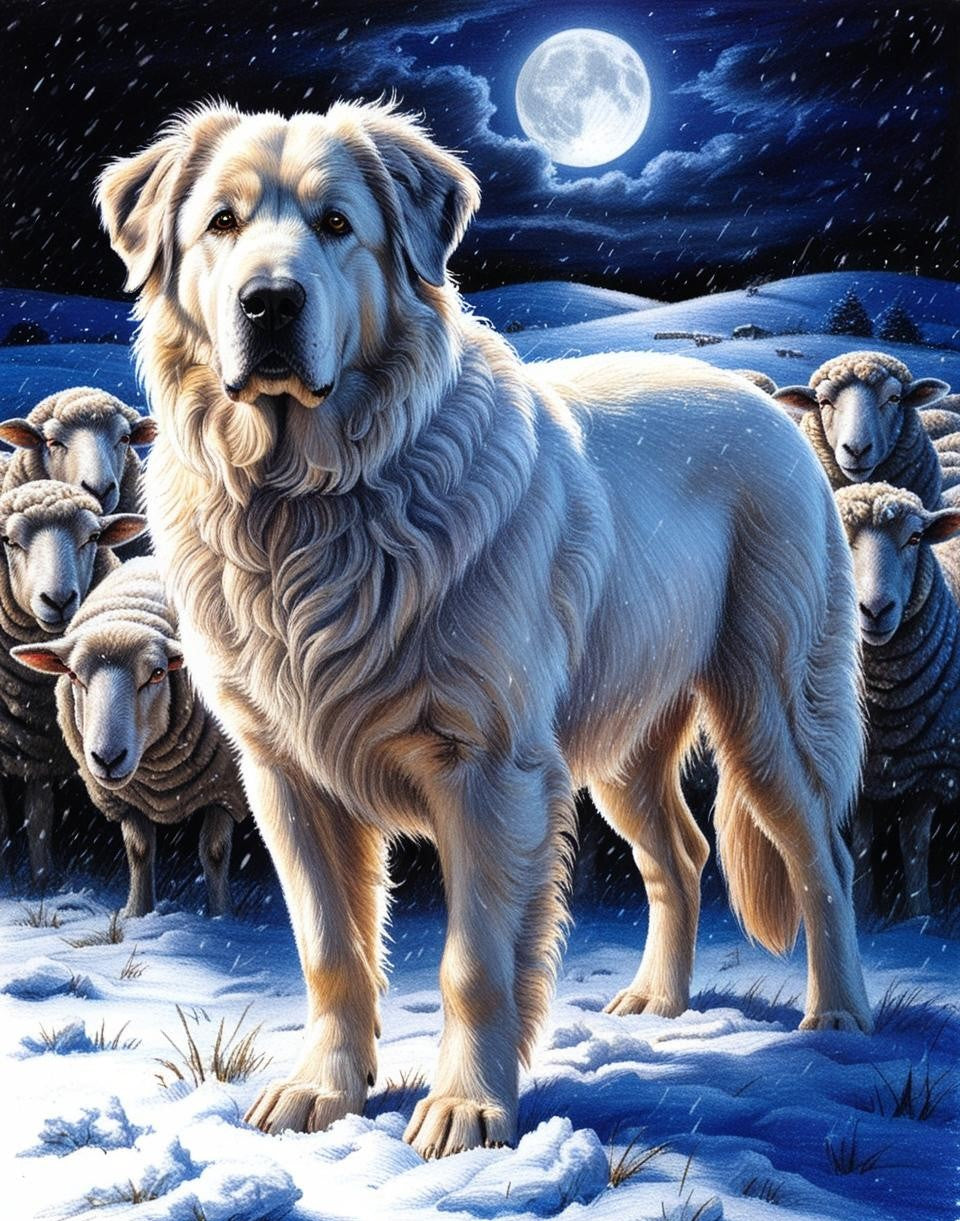Paint by Number Loyal Guardian: Great Pyrenees