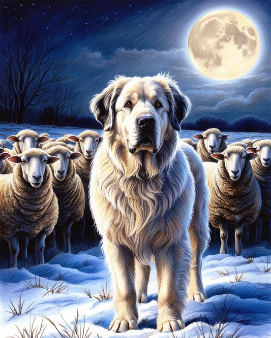 Paint by Number Great Pyrenees Protector