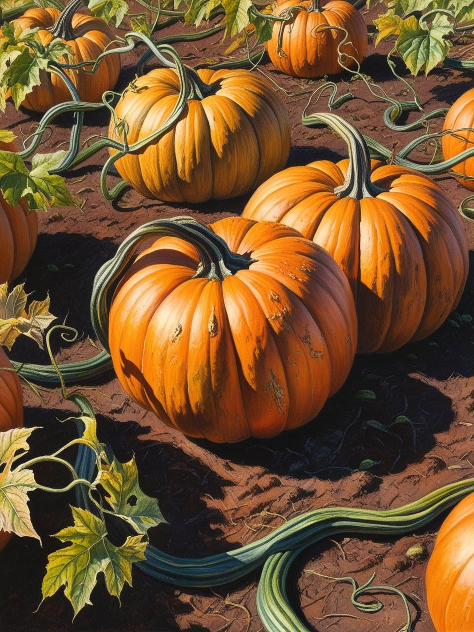 Paint By Number Harvest Festival Pumpkins