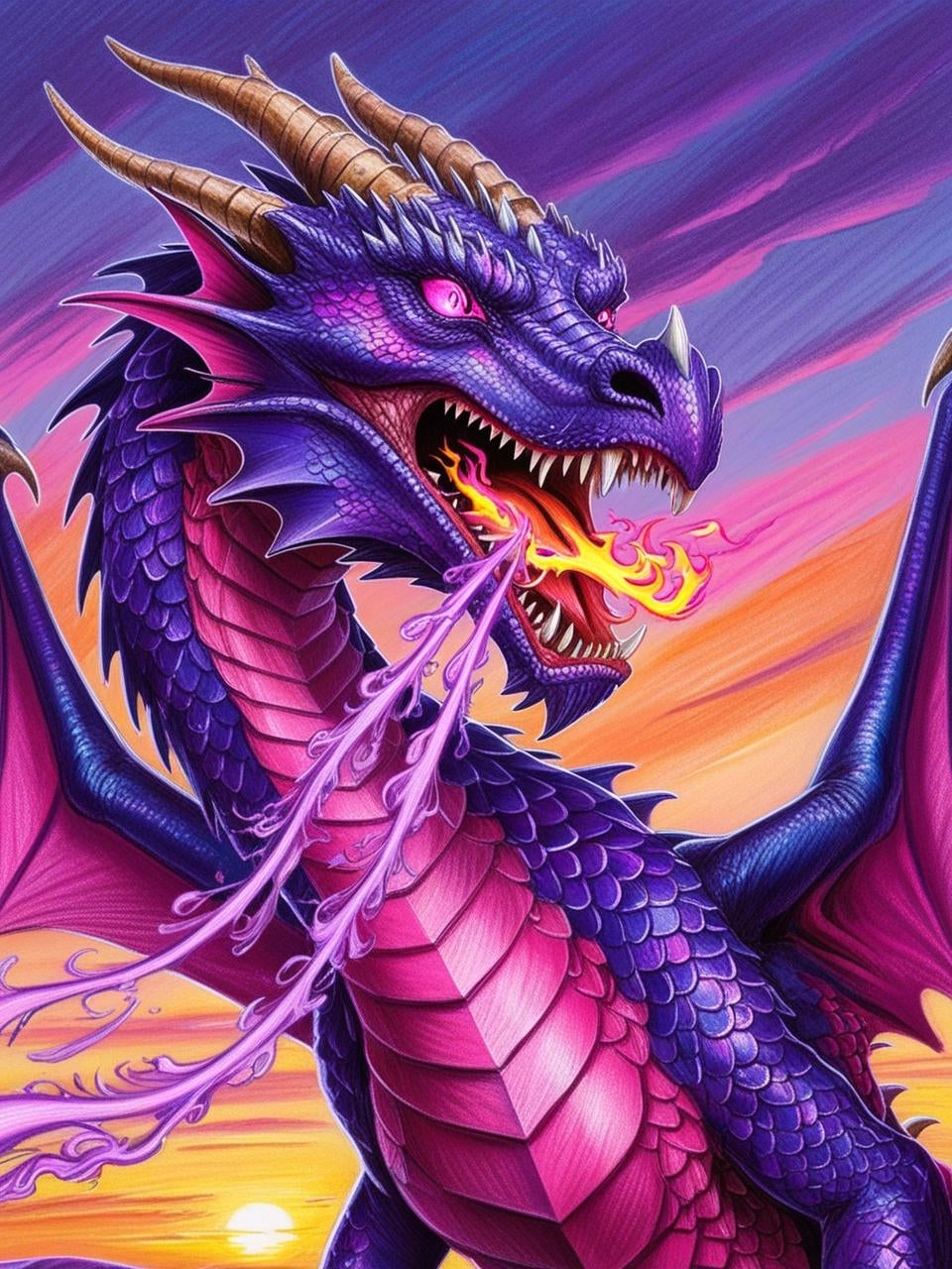 Paint by Number Magmaborn Dragon
